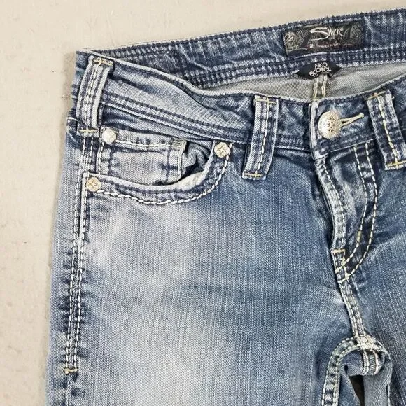 Silver Jeans Women's Boot Cut Light Blue - Picture 3 of 15